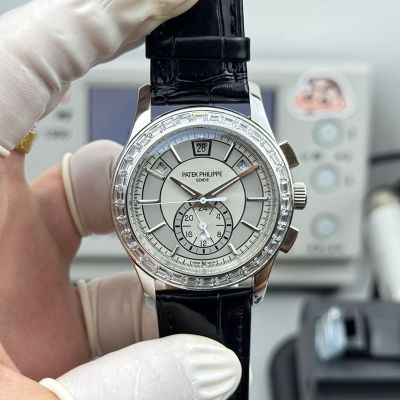 Patek Philippe Complications 5905P-010 Grey Dial Diamond Bezel Watch